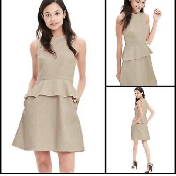 Banana Republic Dresses & Skirts - Banana Republic tan linen dress. Size 0